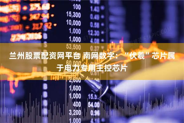 兰州股票配资网平台 南网数字：“伏羲”芯片属于电力专用主控芯片
